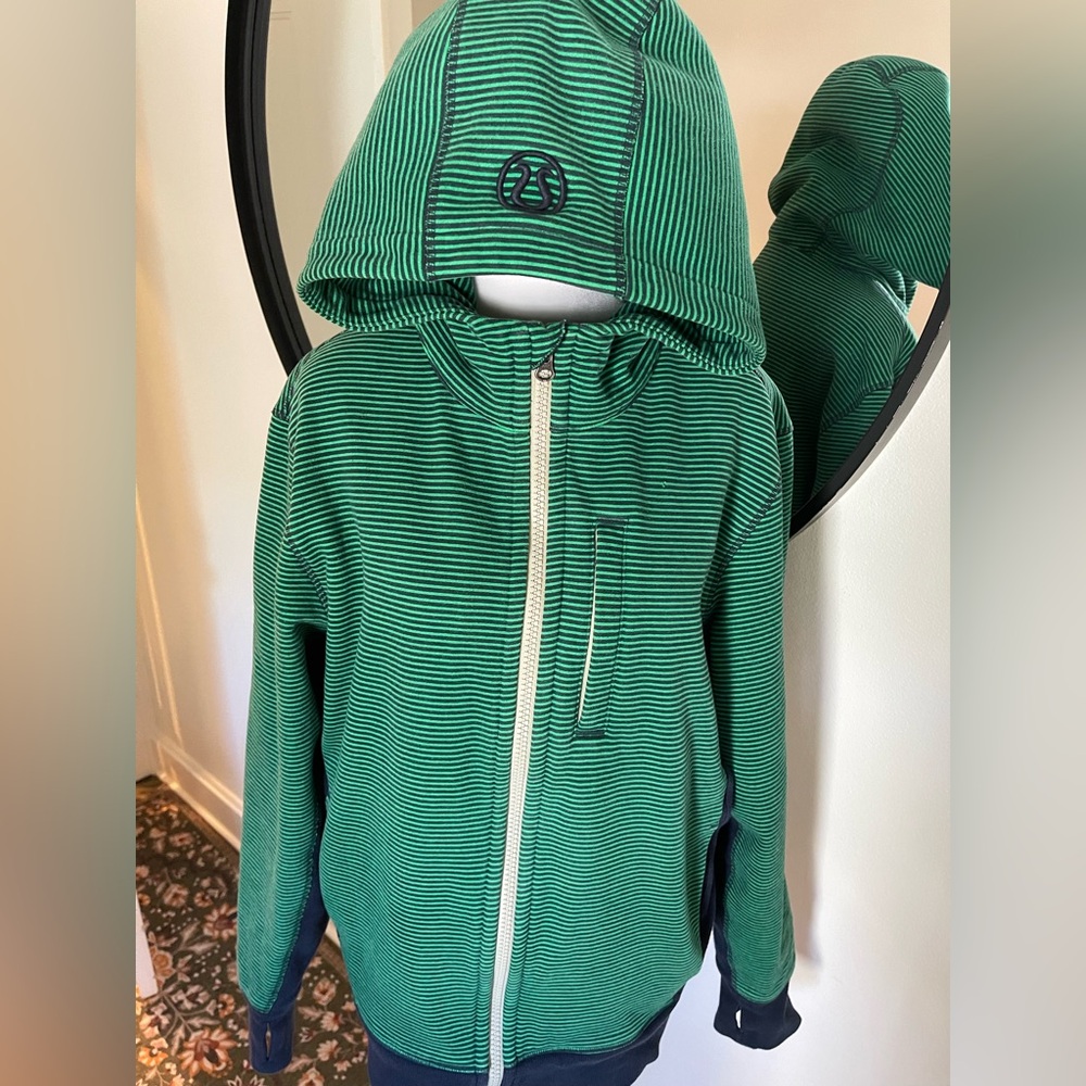 lululemon athletica Green Striped Hoodie